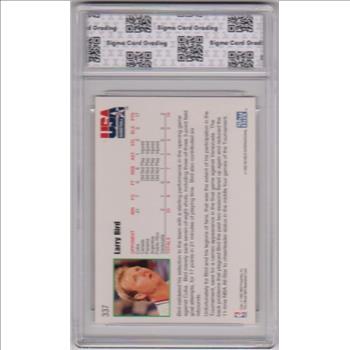 Graded Sigma Mint 9  - Larry Bird 1992 Hoops USA #337 Card