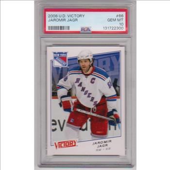 Graded PSA Gem Mint 10 - Jaromir Jagr 2008-09 Upper Deck Victory #66 Card