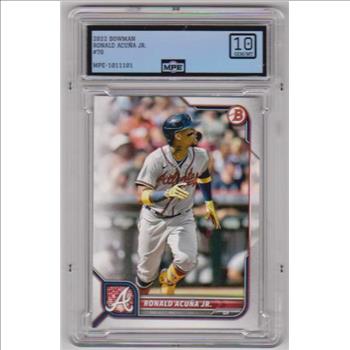Graded MPE Gem Mint 10 - Ronald Acuna Jr. 2022 Bowman #70 Card