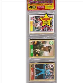  1987 Topps Baseball 49 Card Rack Pack w/ Ozzie Smith On Front