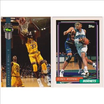 Rookies - Shaquille O'Neal 1992 Classic 4-Sport C3 #PR1 Promo + Alonzo Mourning 1992-93 Topps #393 Cards