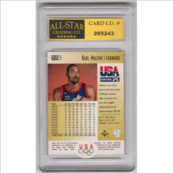 Graded 10 - Karl Malone 1996 SP USA Basketball #S3 Card