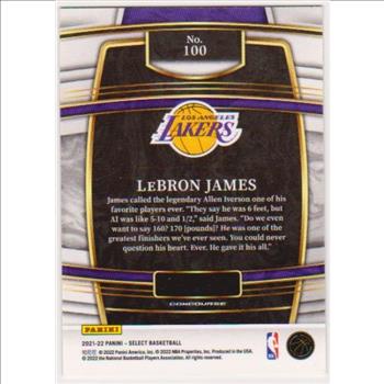 Lebron James 2021-22 Panini Select Blue #100 Card