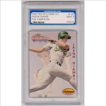 Graded Mint 9 Rookie - Jason Giambi 1994 Ted Williams Co. Minor League #123 Card