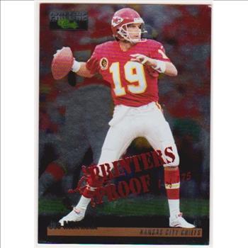 1 Of 175 Produced - Joe Montana 1995 Pro Line Silver Printers Proof #12 Insert Card