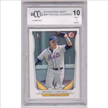 Rookie Graded BCCG 10 - Michael Conforto 2014 Bowman Draft #DP7 Card
