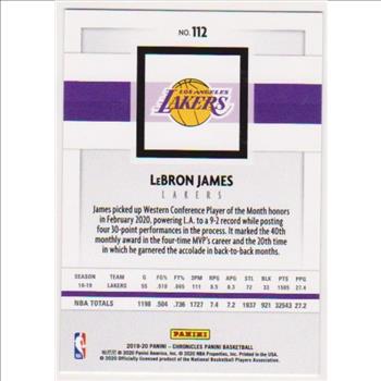 Lebron James 2019-20 Panini Chronicles Panini #112 Card