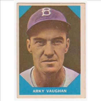 1960 Fleer Arky Vaughan #11 Card - HOF'er