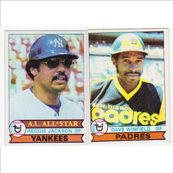1979 Topps Reggie Jackson #700 + Dave Winfield #30 Card Pair - HOF'ers