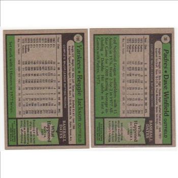 1979 Topps Reggie Jackson #700 + Dave Winfield #30 Card Pair - HOF'ers