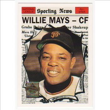 Willie Mays 1961 Topps #579 Commemorative Card - 1997 Topps #15 Insert Card