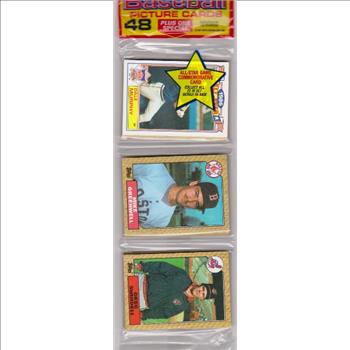 1987 Topps Baseball 49 Card Rack Pack w/ Dale Murphy On Front