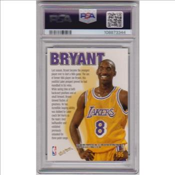Graded PSA NM-MT 8 - Kobe Bryant 1997 Skybox Z-Force #195 Card