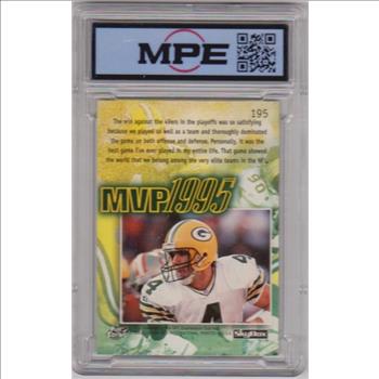 Graded MPE NM/MT+ 8.5 - Brett Favre 1996 Skybox Impact #195 Card