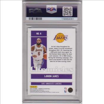 Graded PSA Mint 9 - Lebron James 2021-22 Panini Chronicles #4 Card