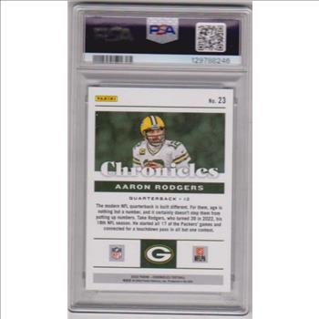 Graded PSA Gem Mint 10 - Aaron Rodgers 2022 Panini Chronicles Pink Parallel #23 Card
