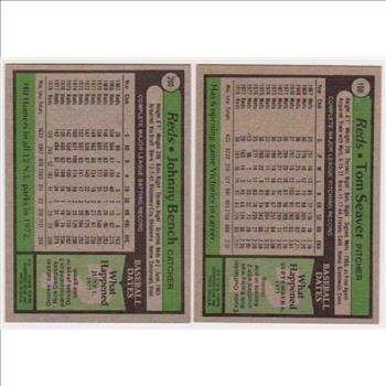 1979 Topps Johnny Bench #200 + Tom Seaver #100 Card Pair - HOF'ers