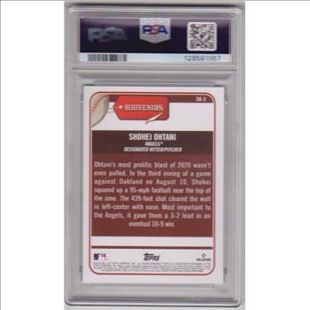 Graded PSA Mint 9 - Shohei Ohtani 2021 Topps Big League Souvenirs #SO-3 Insert Card