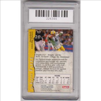 Graded Gem Mint 10 - Brett Favre 1993 Pro Set #152 Card