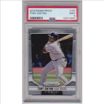 Graded PSA Mint 9 - Tony Gwynn 2014 Panini Prizm #157 Card