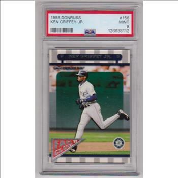 Graded PSA Mint 9 - Ken Griffey, Jr. 1998 Donruss #156 Card