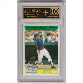 Graded 10 - Ron Cey 1985 Topps Drake's Big Hitters #6 Card