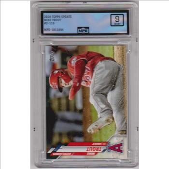 Graded MPE Mint 9 - Mike Trout 2020 Topps Update #U-119 Card