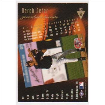 Derek Jeter 1994 Classic Best Gold Minor League #83 Rookie Card