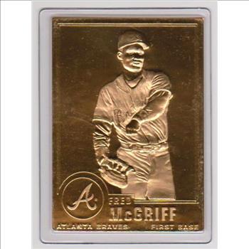 22 kt Gold - Fred McGriff 1998 Danbury Mint Gold Card