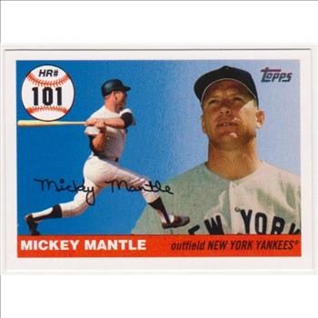 Mickey Mantle '55 Topps Style HR #101 2006 Topps #MHR101 Insert Card