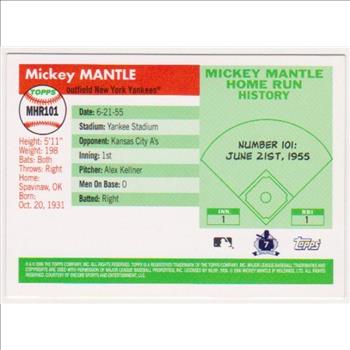 Mickey Mantle '55 Topps Style HR #101 2006 Topps #MHR101 Insert Card