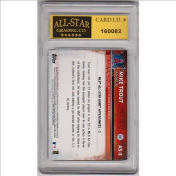 Graded 10 - Mike Trout 2015 Topps All-Star Game #AS-3 Card