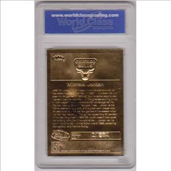 Graded Gem Mint 10 - Michael Jordan 1998 Fleer '86 Rookie Sticker 23 Kt Gold Card