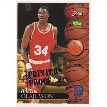 1 Of Only 795 Produced - Hakeem Olajuwon 1995 Classic 5-Sport Printers Proof #192 Card 