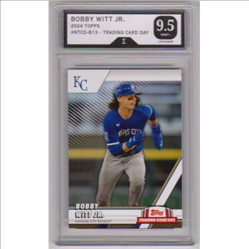 Graded Sigma Mint+ 9.5 - Bobby Witt Jr. 2024 Topps Trading Card Day #NTCD-B13 Card