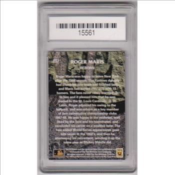 Graded Gem Mint 10 - Roger Maris 1994 Ted Williams Co. Etched In Stone #ES7 Insert Card
