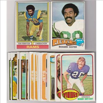 24 Different 1970's Topps Football Cards (1974-1979) w/ Isiah Robertson + More