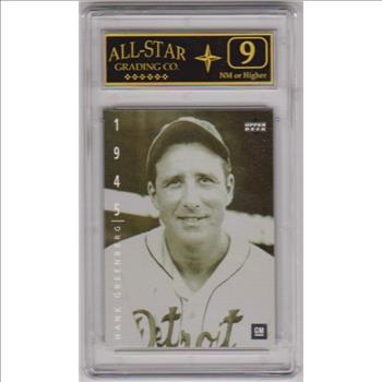 Graded 9 - Hank Greenberg 1994 Upper Deck GM #4 Card