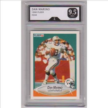 Graded Sigma Mint+ 9.5 - Dan Marino 1990 Fleer #244 Card