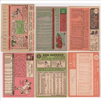 6 Different 1950's/1960's Topps Baseball Cards w/ Harvey Kuenn + More