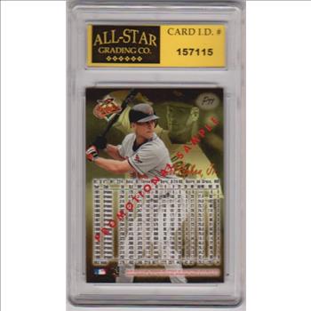 Graded 8 - Cal Ripken Jr. 1997 Fleer Ultra Platinum Medallion Edition Promotional Sample #P11 Card
