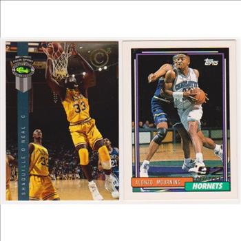 Rookies - Shaquille O'Neal 1992 Classic 4-Sport C3 #PR1 Promo + Alonzo Mourning 1992-93 Topps #393 Cards