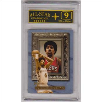 Graded 9 - Julius Erving 1998-99 Topps Classic Collection #CL4 Insert Card