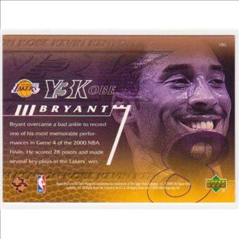 Kobe Bryant 2000 Upper Deck Y3K #186 Card