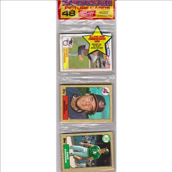 1987 Topps Baseball 49 Card Rack Pack w/ Roger Clemens On Front