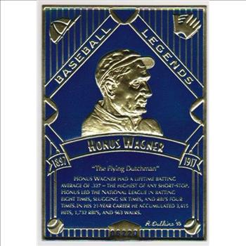 1993 Legendary Foils Honus Wagner Sculpted Card With COA