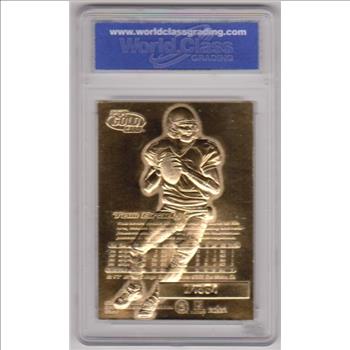 Rookie Graded Gem Mint 10 - Tom Brady 2000 Fleer Ultra Holographic 23 Kt Gold Card