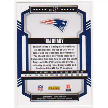 Tom Brady 2023 Score #287 Card