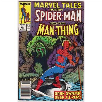 1987 Marvel Tales Starring Spider-Man And The Man-Thing #204 Issue - Marvel Comics