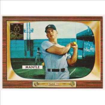 Mickey Mantle 1955 Bowman #202 Commemorative Card - 1996 Topps #5 of 19 Insert Card